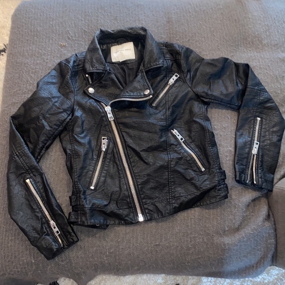 Like new! American Eagle AE Moto Leather jacket faux leather jacket - Picture 4 of 7